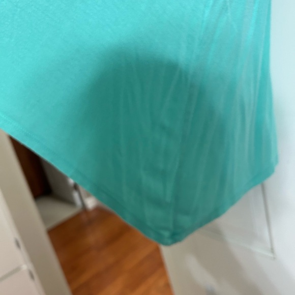 PROMESA | seagreen flowy blouse w/crocheted detail on mid-length sleeves - Picture 4 of 6